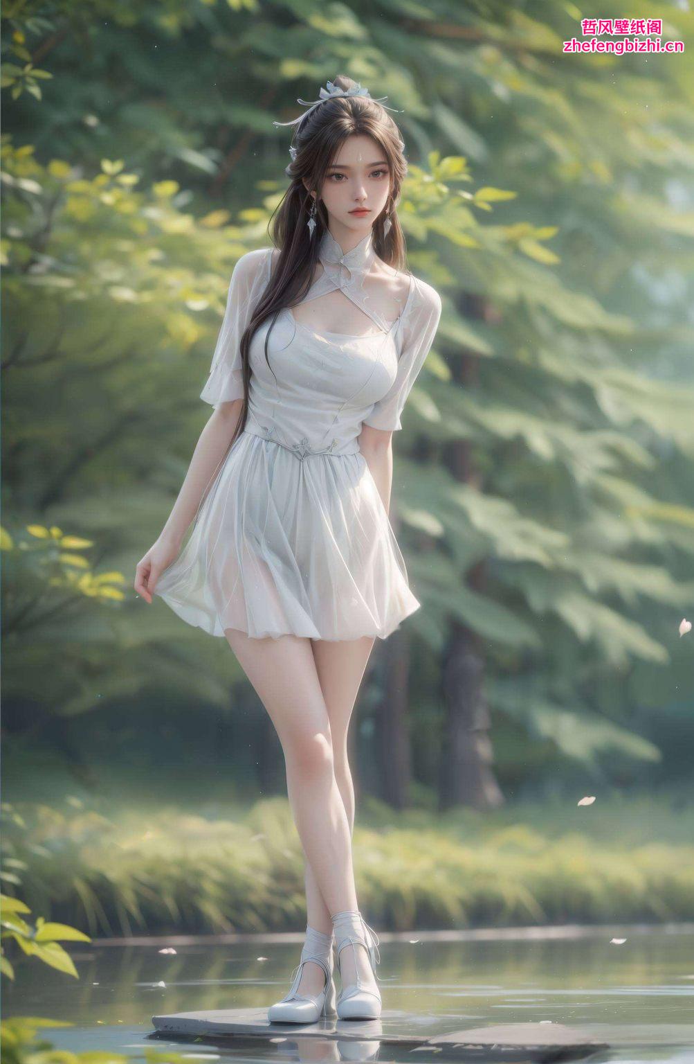 这款超好看的国漫女主AI高清极简桌布Win10壁纸陪你征战每一个精彩瞬间！