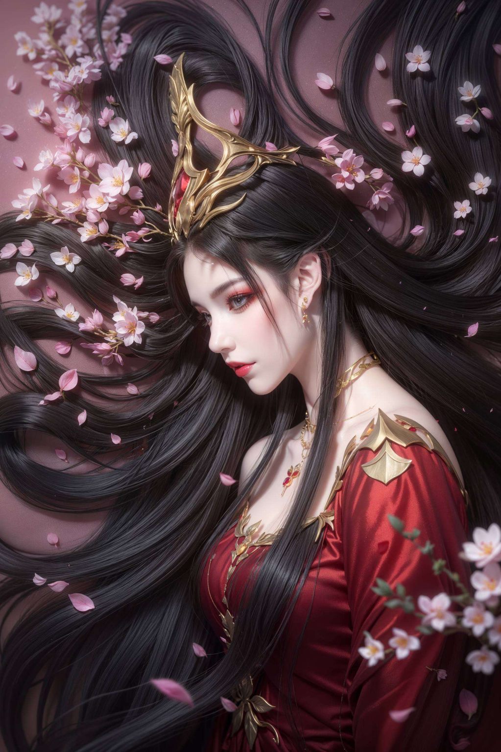 蛇发飘逸这幅超清晰水彩风格的Win10壁纸