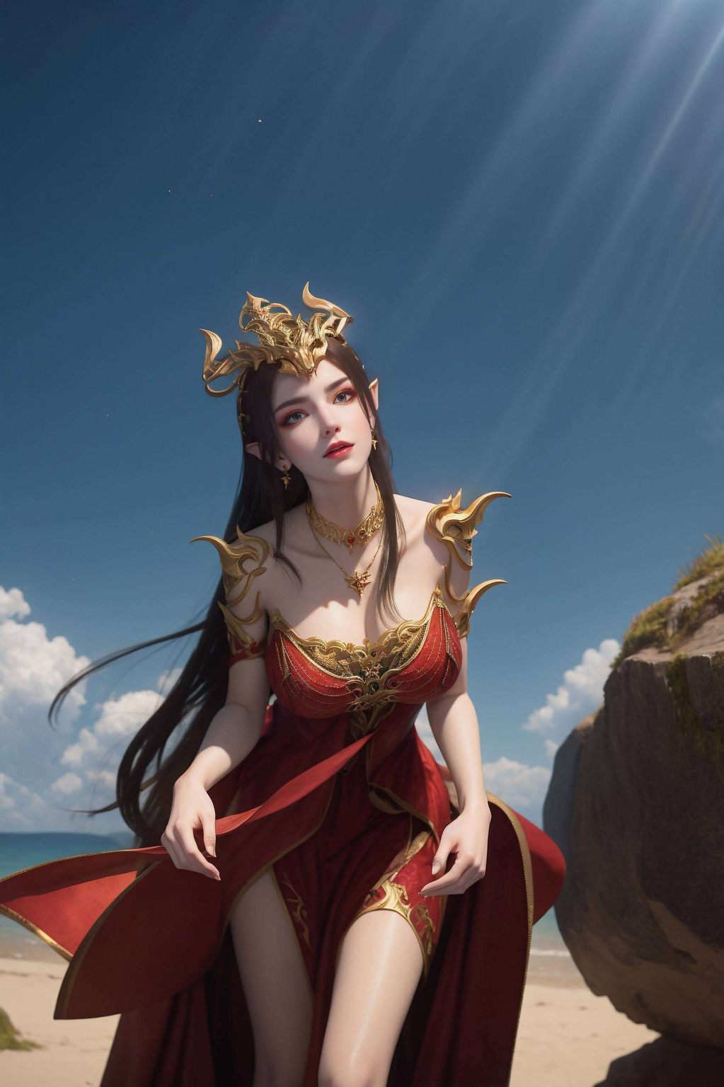 将美杜莎的曼妙身姿与细腻笔触完美融合每一处线条都彰显着高贵与力量