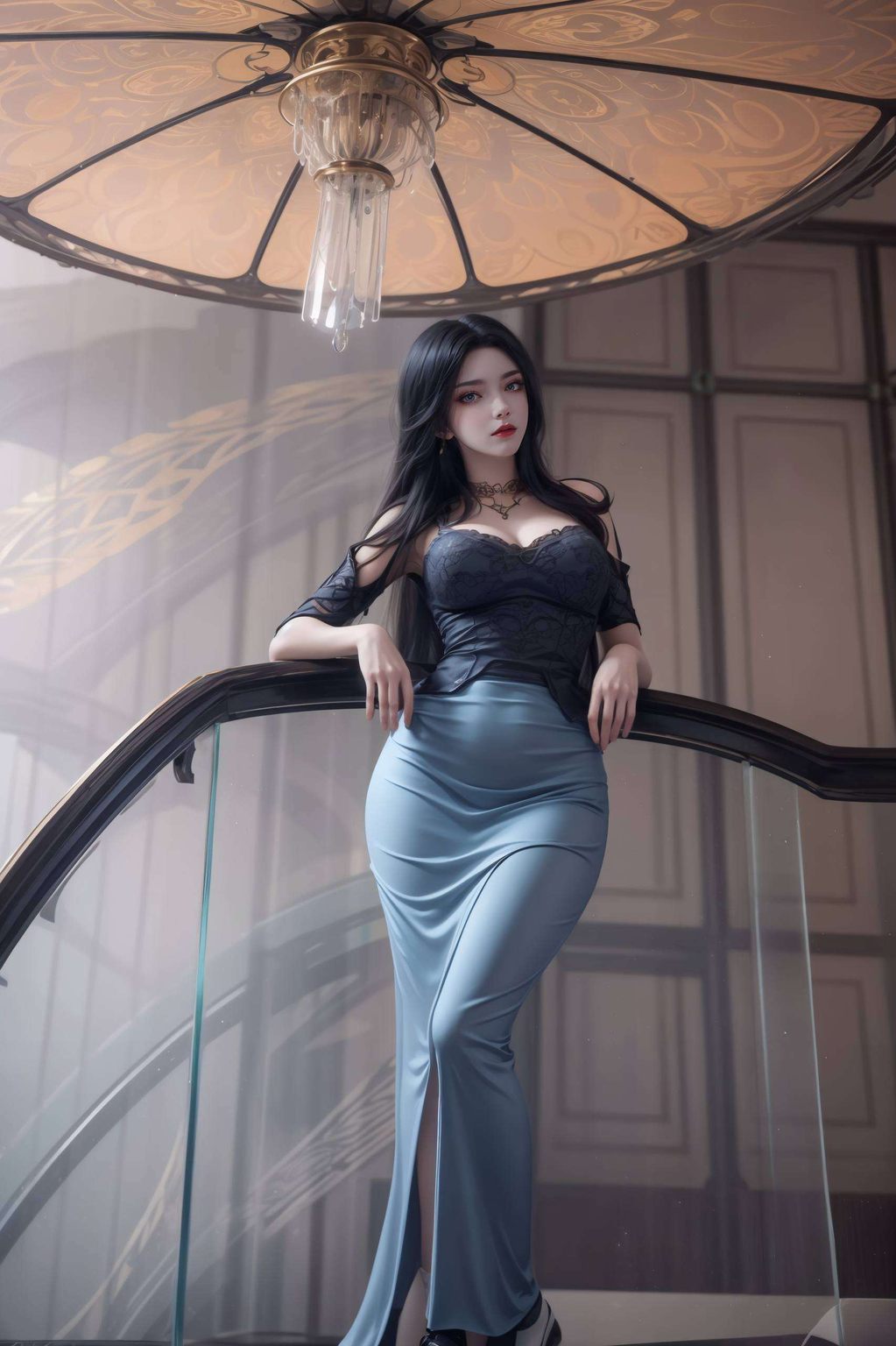 流畅线条勾勒出美杜莎的神秘身影为你的桌面带来一份异域风情与优雅气质