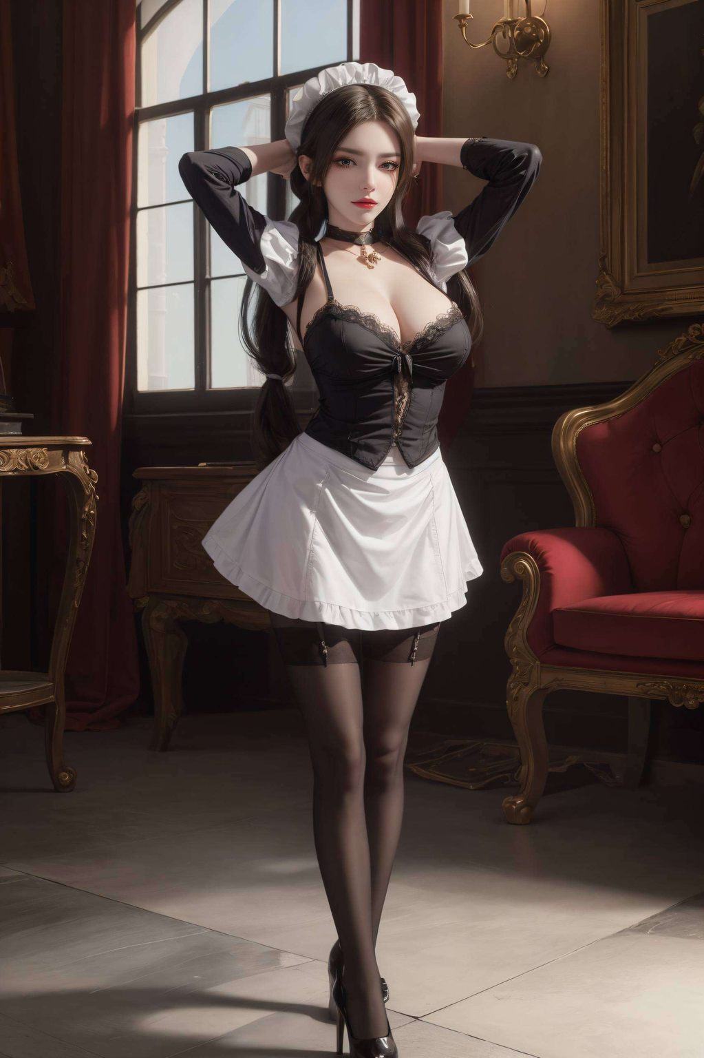 更让画面显得纯净无瑕细腻的笔触勾勒出美杜莎的冷艳之美