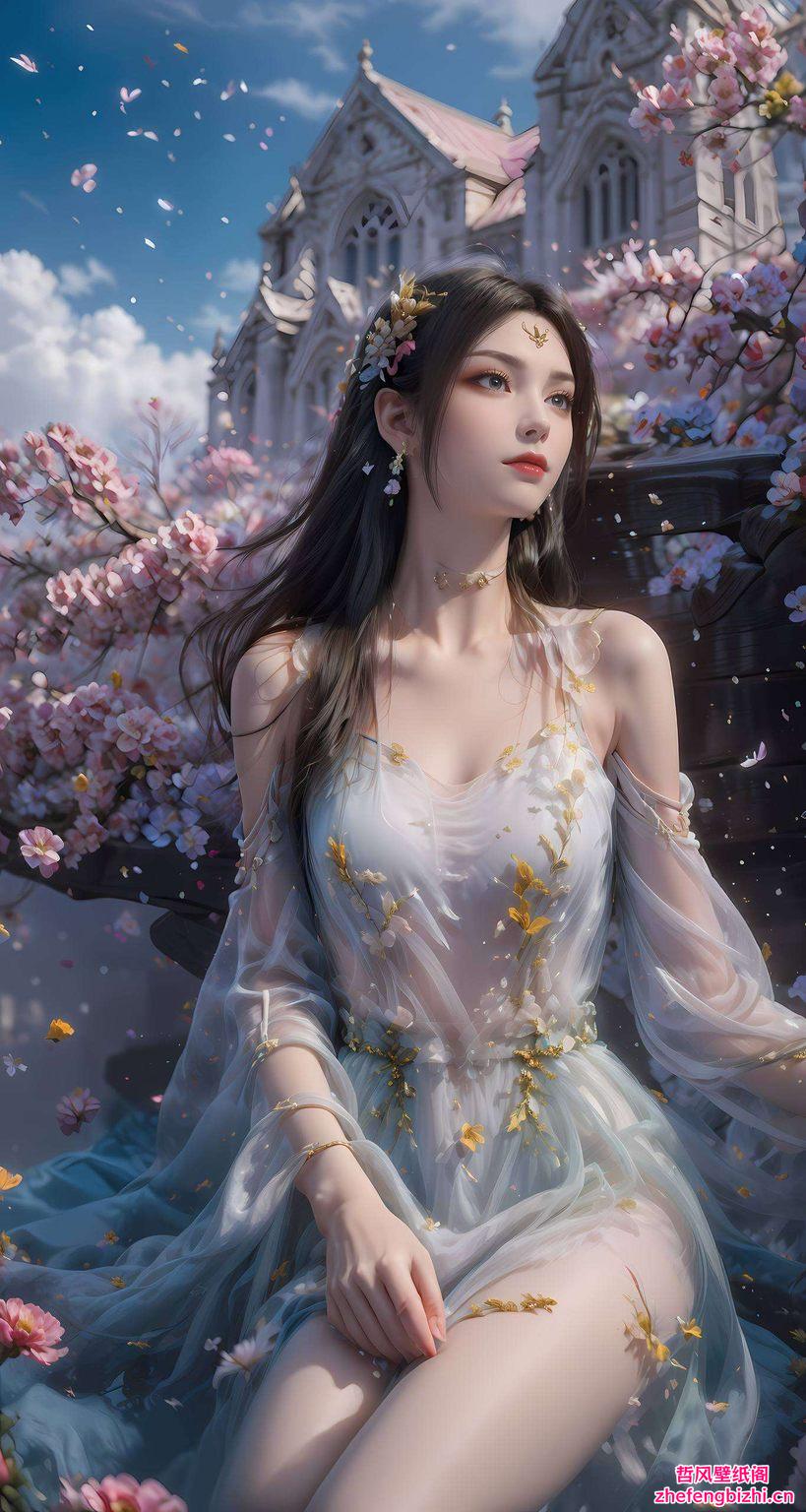 以细腻笔触勾勒出她的英姿让桌面也跟着灵动起来