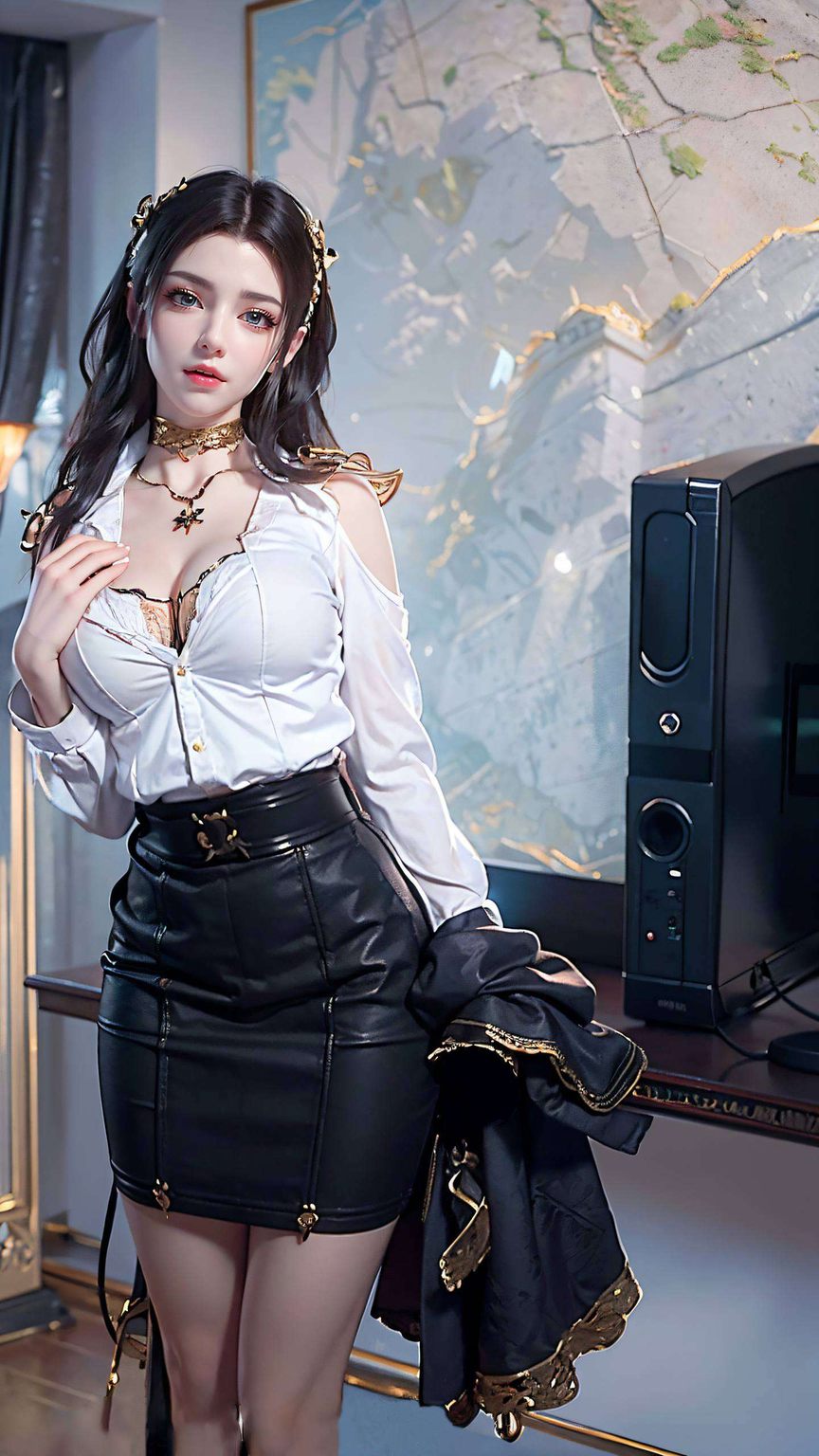 她眼神深邃2560p的超清分辨率