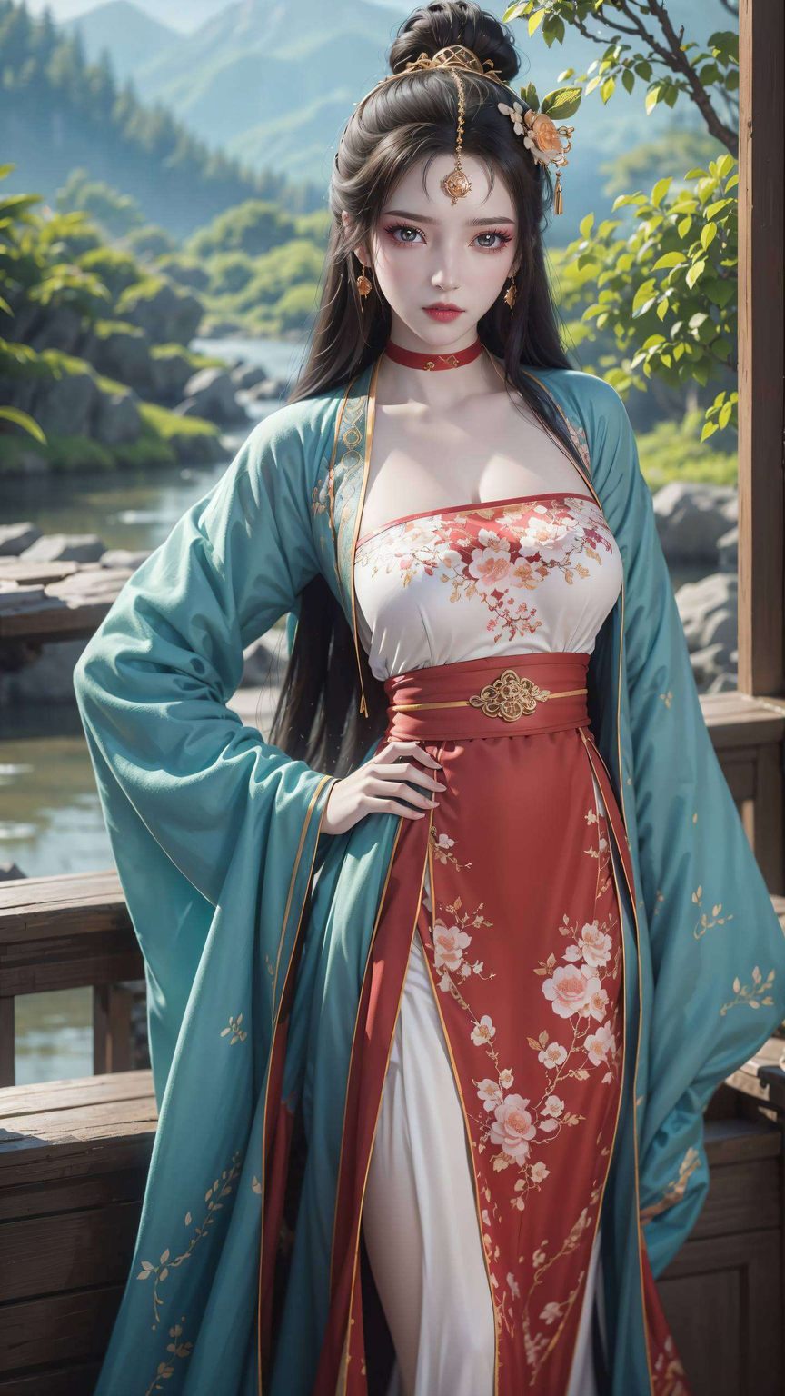 国漫女主的灵动魅力抽象苹果元素的巧妙融合