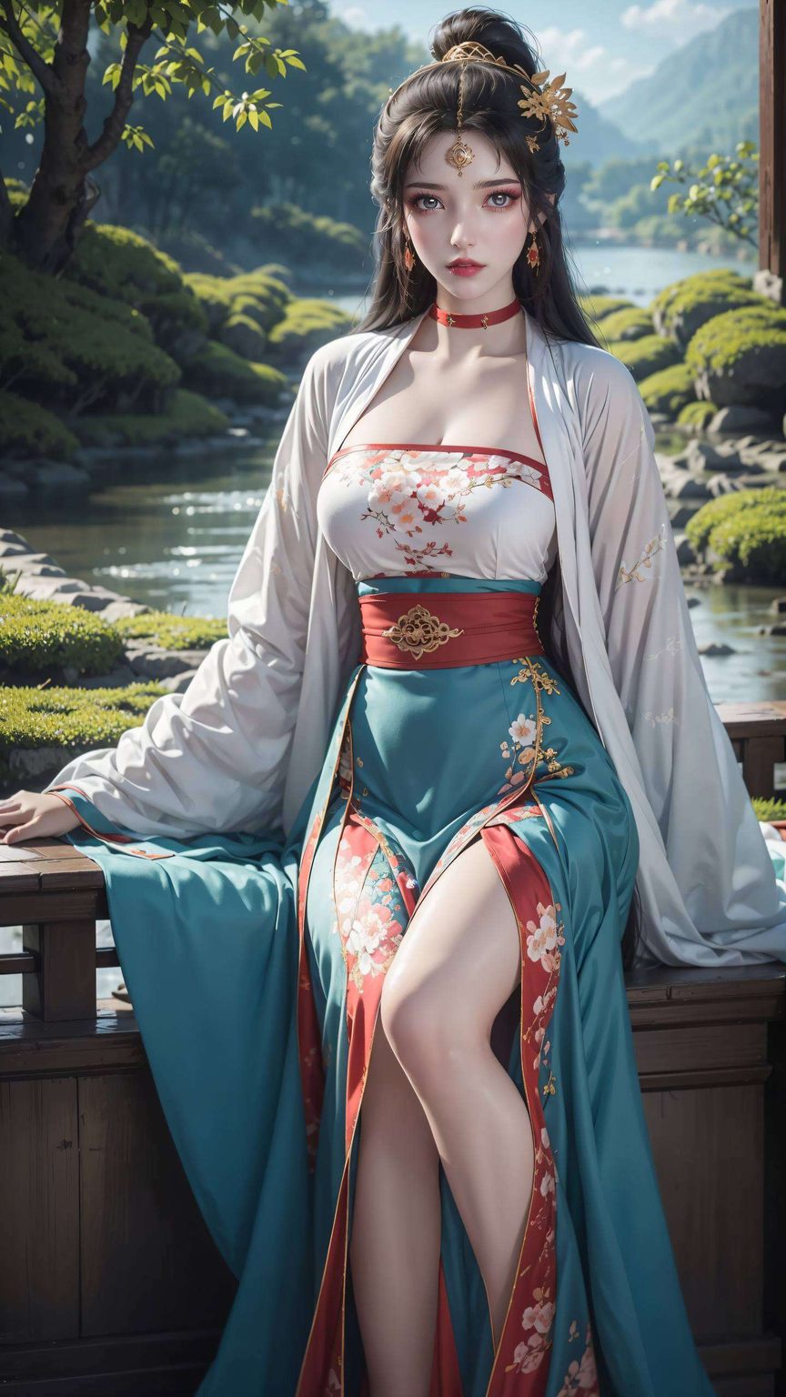 墨云飘渺间国漫女神翩翩起舞