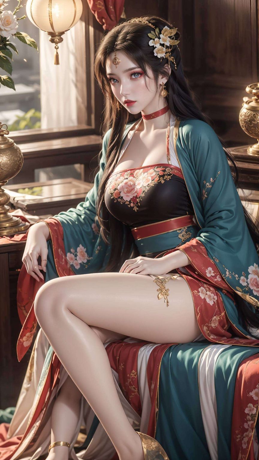 为你的屏幕增添一抹静谧的国韵之美绘有一位国漫女主AI苹果