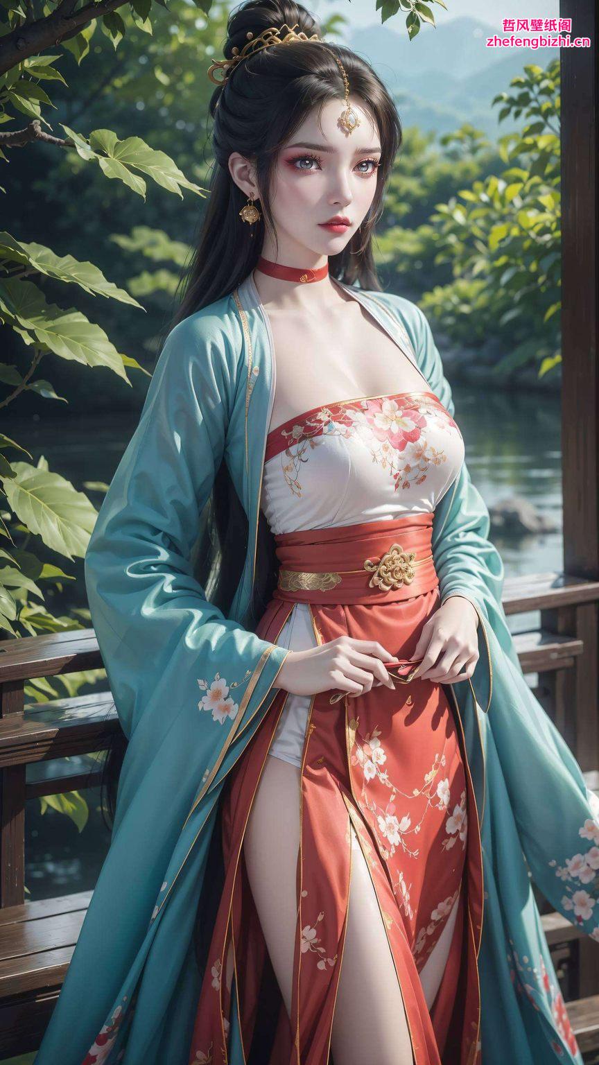 这款超高清水彩电脑国漫美女壁纸每一笔触都如诗如画