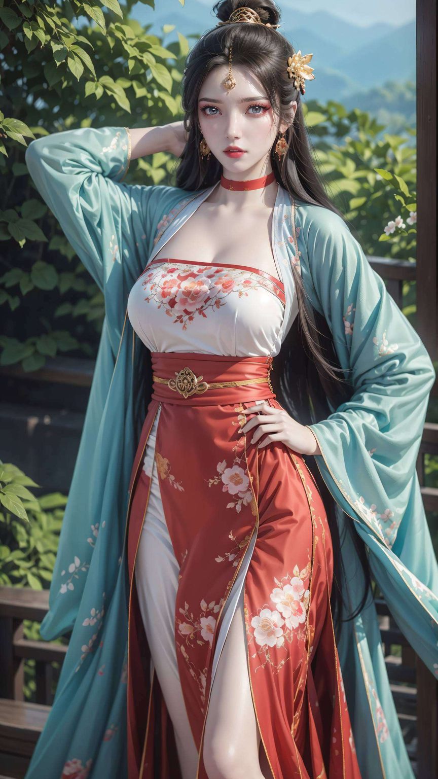 墨云飘渺间这位国漫女生的最新版4K壁纸