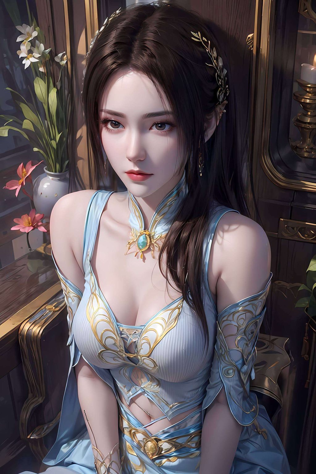 光影交错仿佛带你进入一个充满科技与梦幻的未来世界