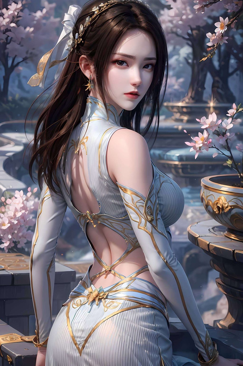 宛如一幅流动的诗篇纳兰嫣然落日耀壁纸