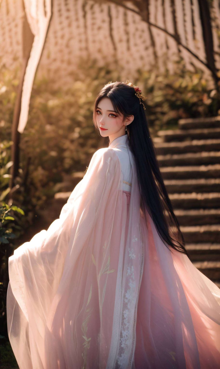 为你的电脑桌面带来一场视觉盛宴南宫夕儿漫步在繁花似锦的古风画卷中