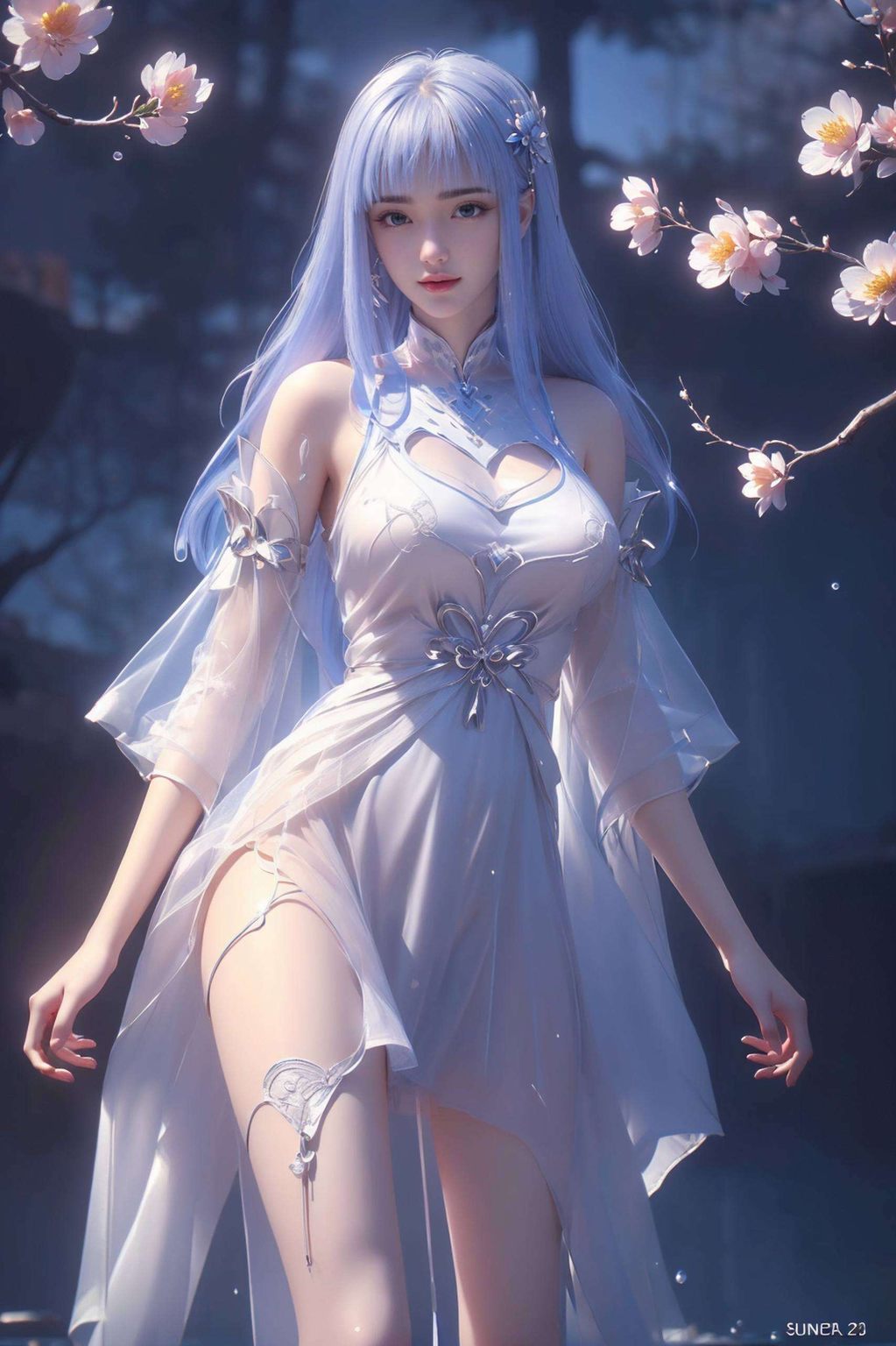 身着紫色长裙如同春日里的蝴蝶