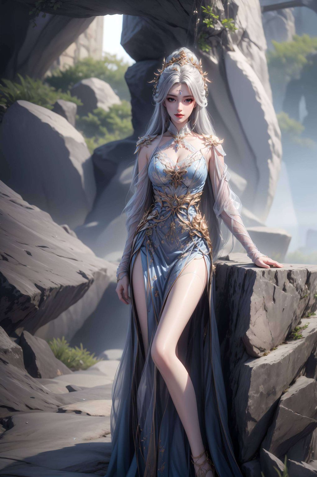 她的每一次眨眼都如诗如画超精致苹果AI美女宁雨蝶贴纸图片壁纸高清呈现