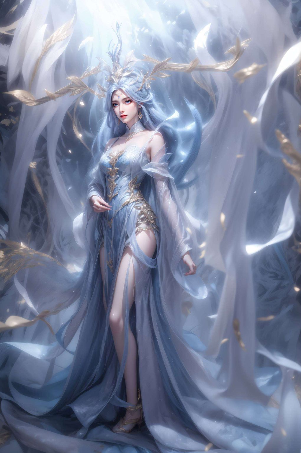 两位国漫界的美女身着条纹服饰