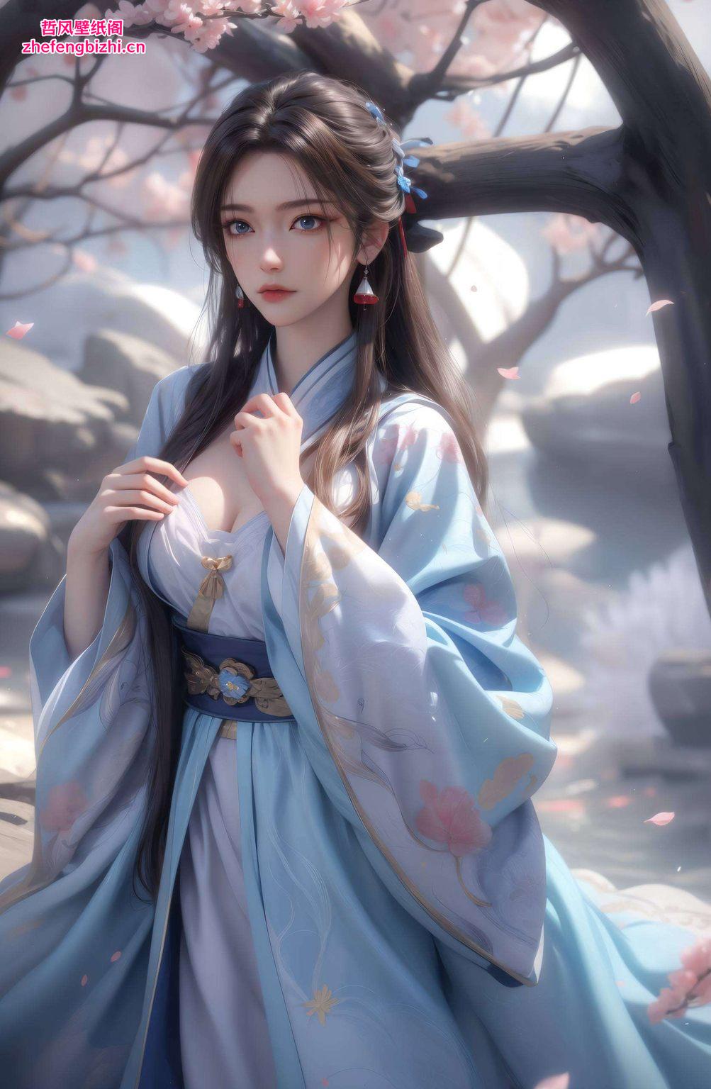 这幅漫画壁纸漫步在平板古风的世界