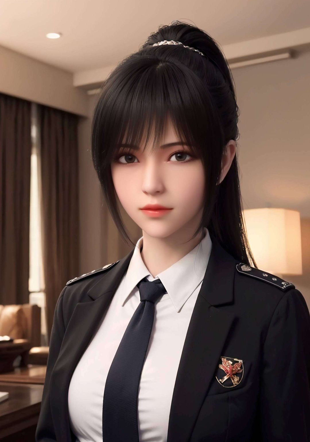 融入赛博朋克元素的国漫美女古风壁纸绘制出独特的电脑壁纸