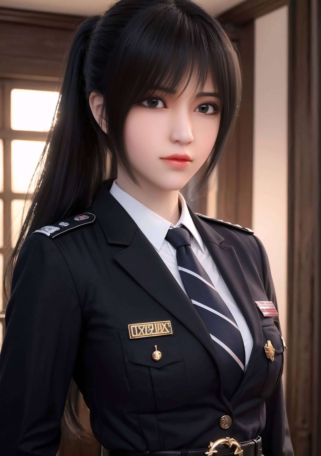 这款手机壁纸以雄兵连琪琳的三次建模为灵感尽在抽象线条勾勒的细腻笔触