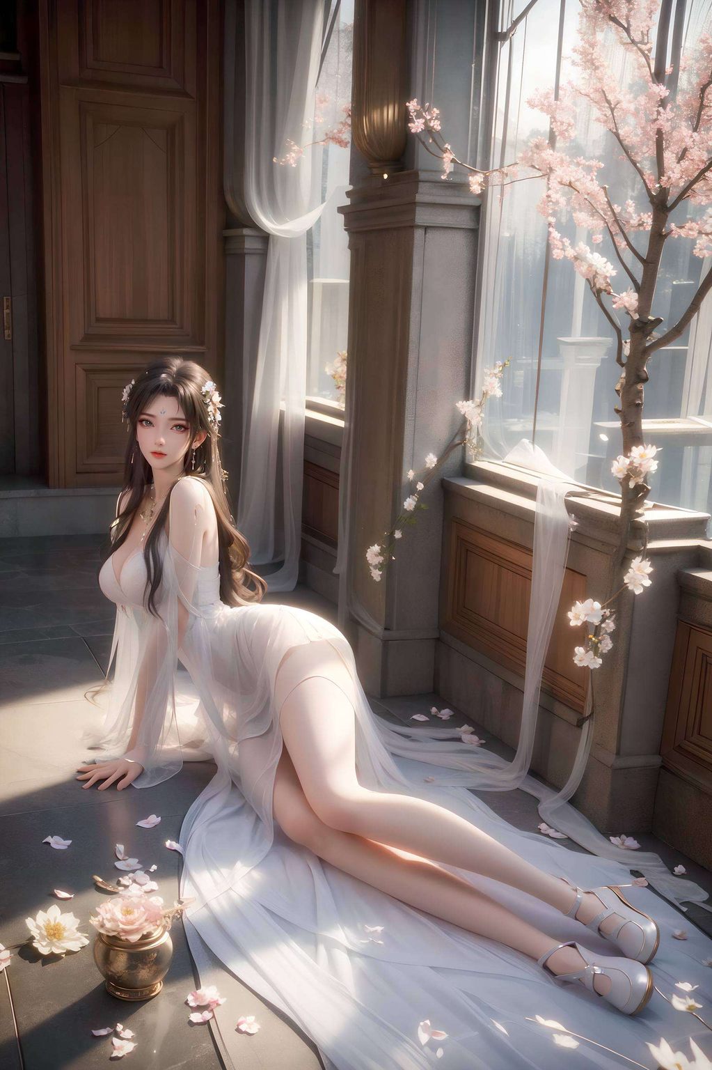 带你领略国漫美女的魅力！2560p的超清分辨率更让你的电脑桌面瞬间焕发新生