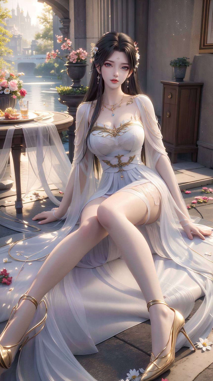 发髻高挽如苹果般鲜亮的肌肤在画面中熠熠生辉