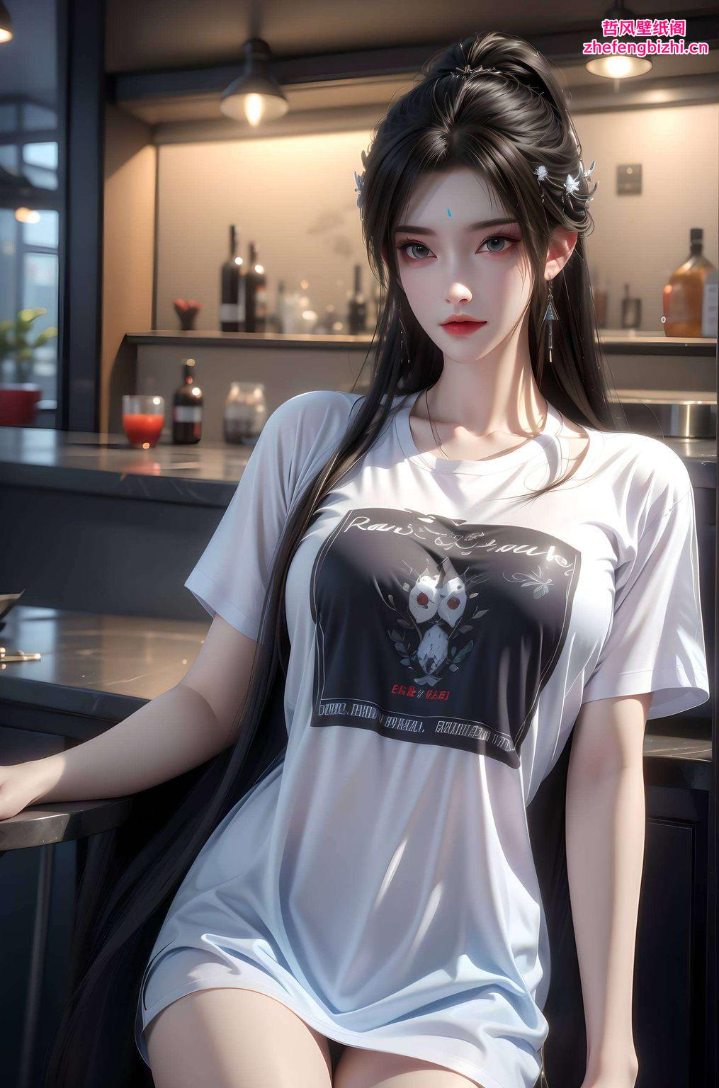 流畅的线条这款国漫女主AI最新版壁纸