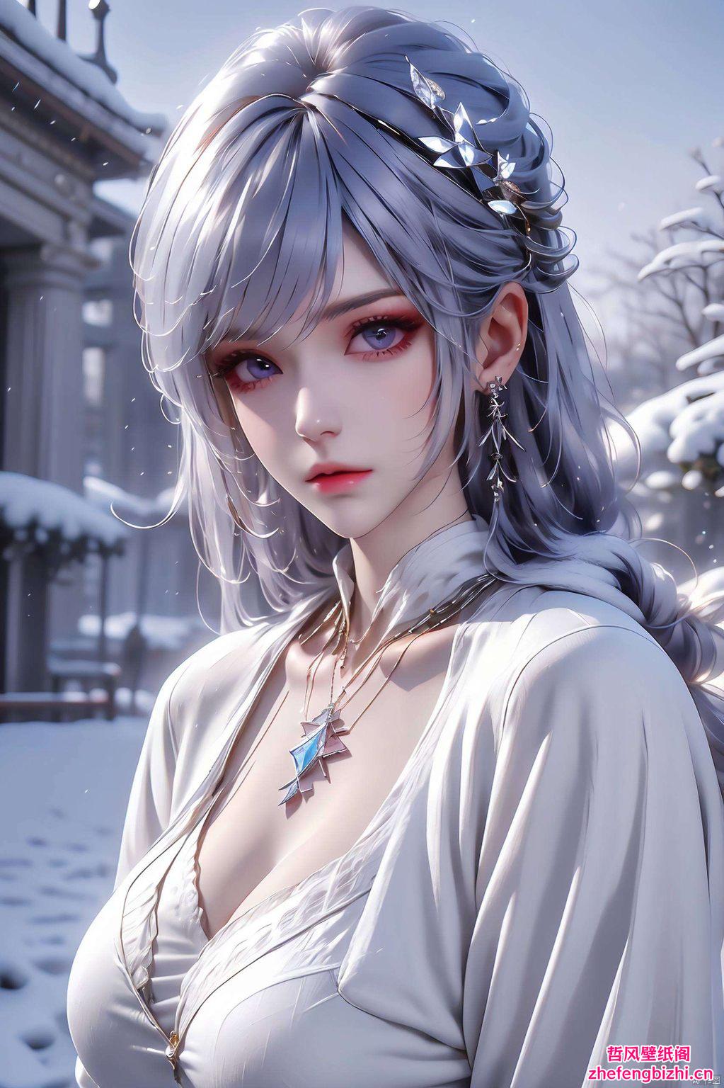 这款国漫美女圣采儿的新服装壁纸融合了国漫的独特韵味