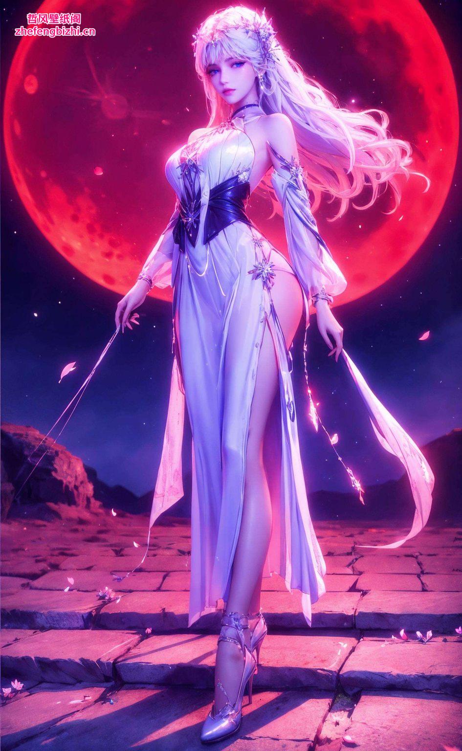 展现圣采儿灵动俏丽的身影置于平板桌面