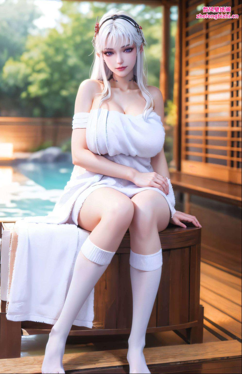 流畅的线条与柔和的色调让圣采儿形象跃然纸上