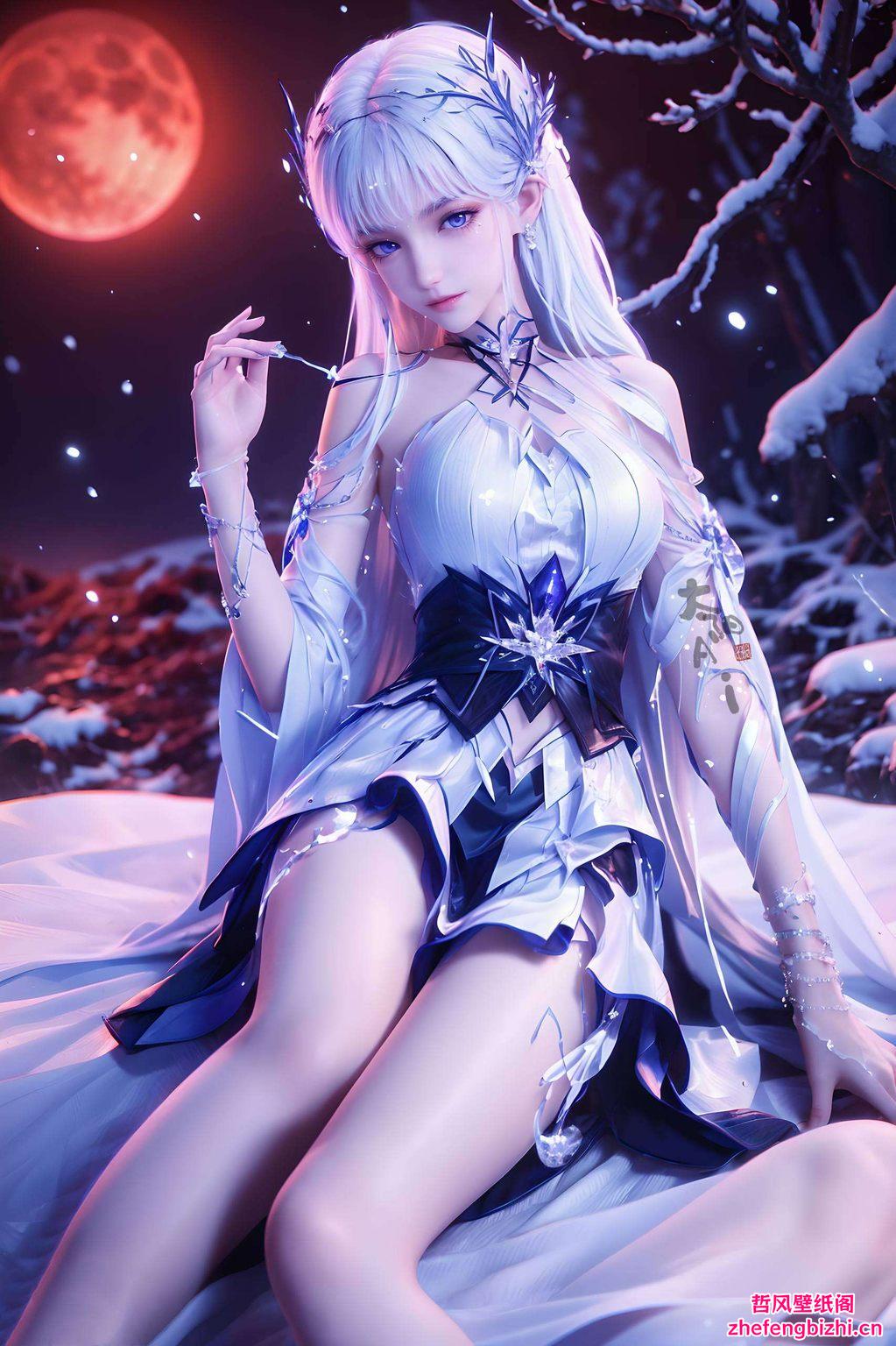 这位国漫界的黑暗女神置于手机之上