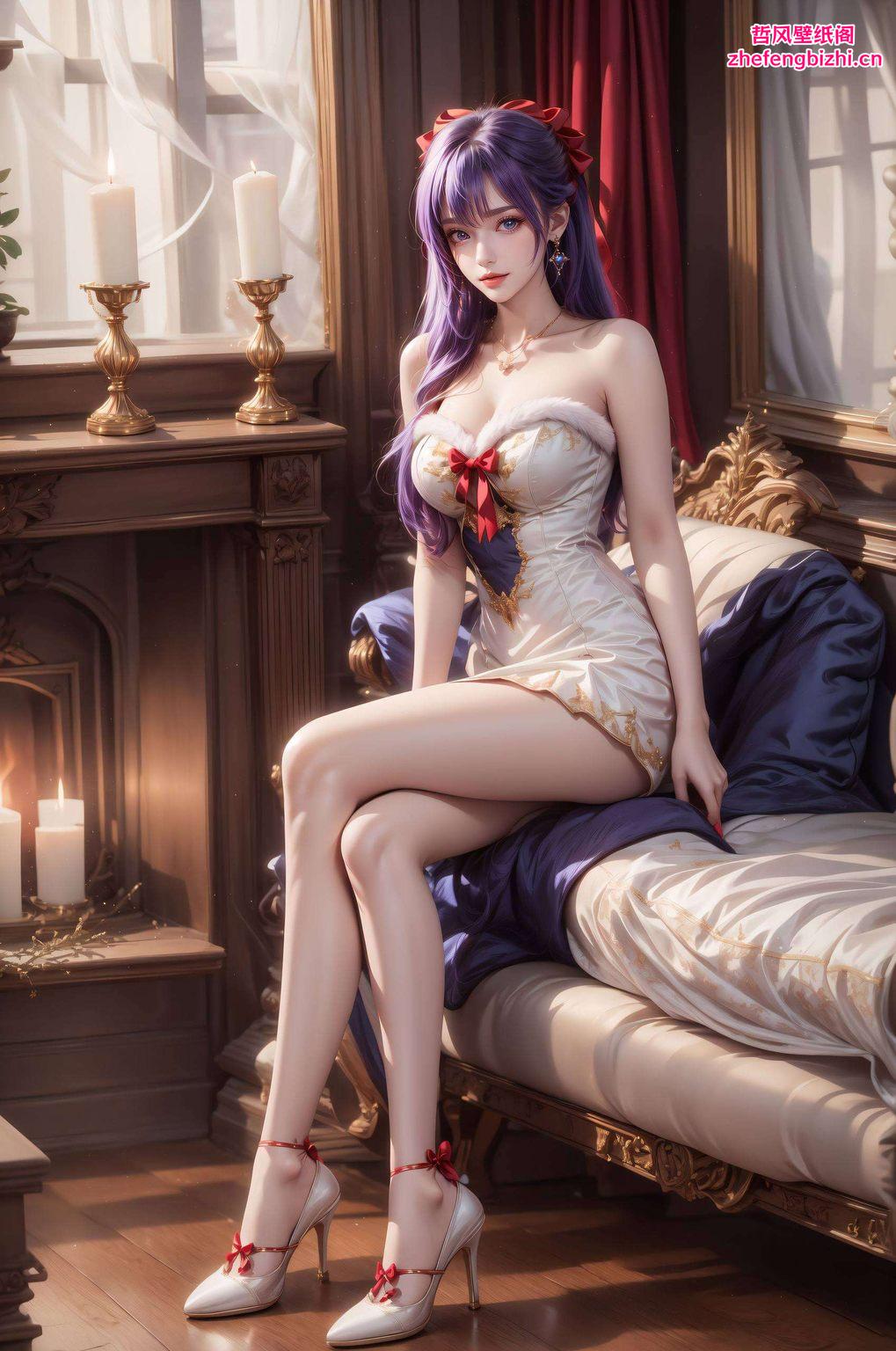 既不过分张扬也不失精致细腻笔触描绘出她优雅的姿态