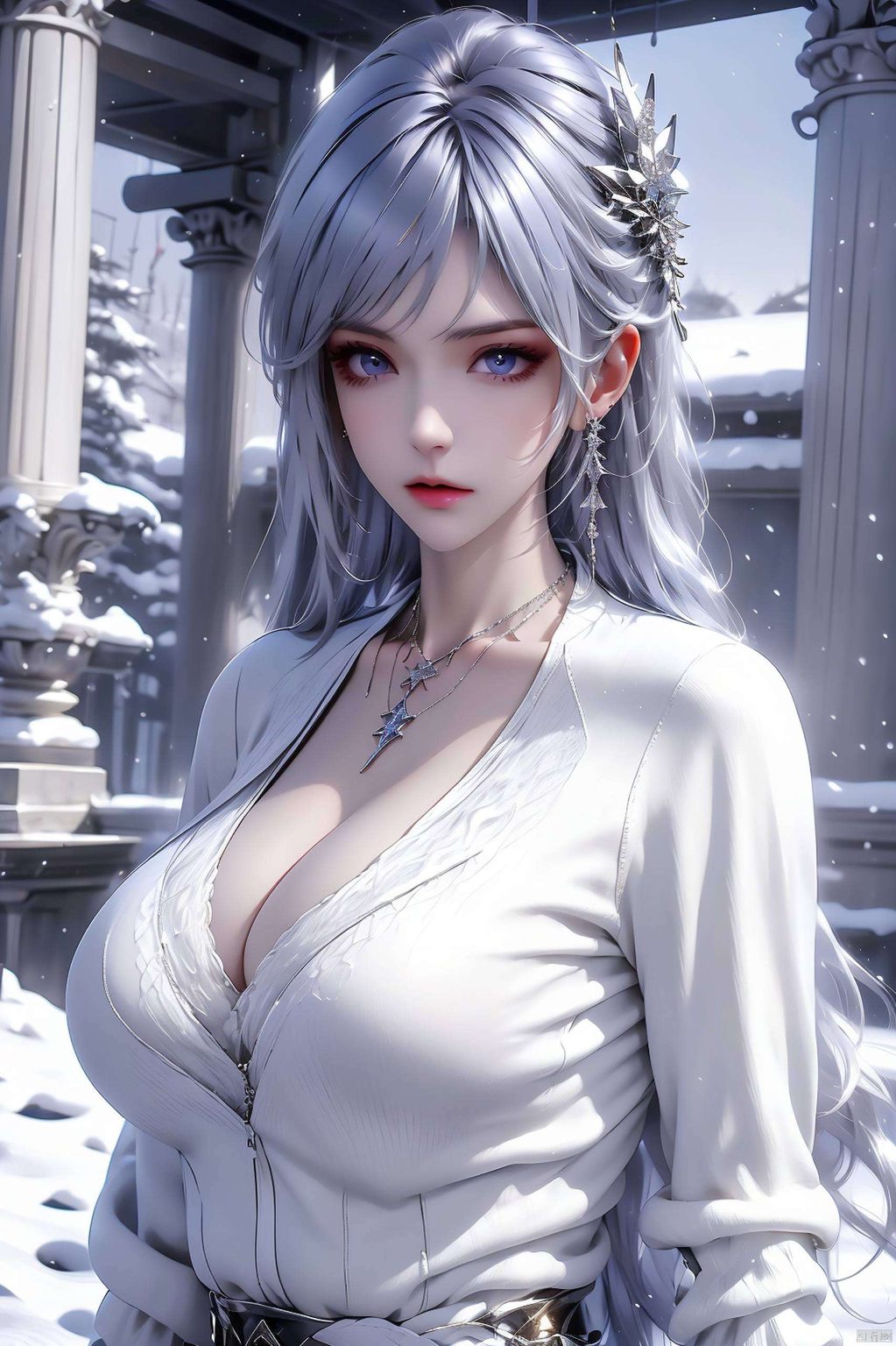 漫画风格的细腻笔触灵动眼神与自然风光完美融合