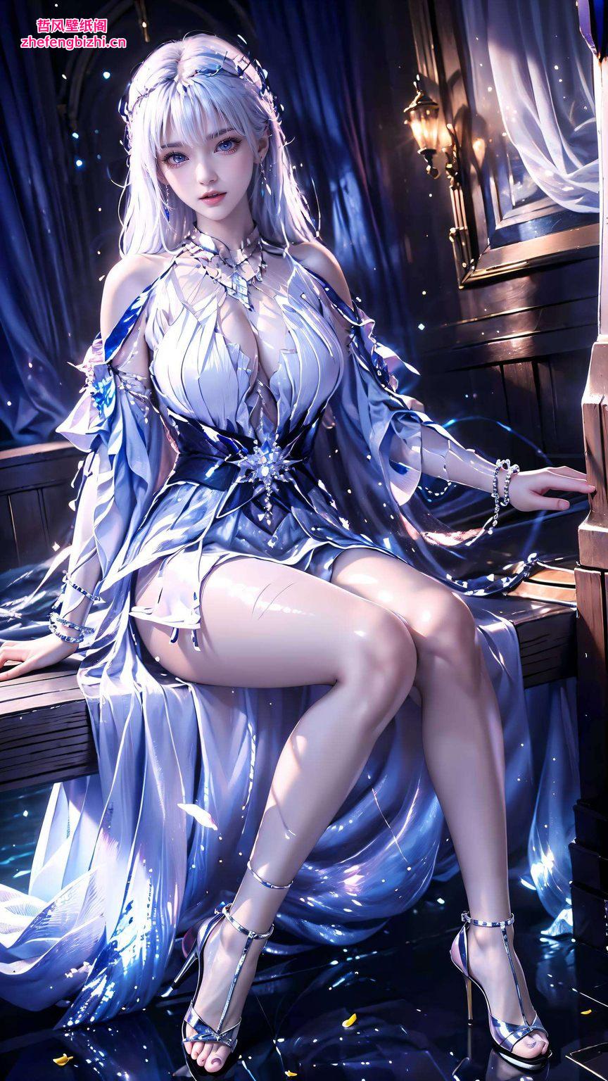 这款【AI国漫女神完美像素苹果炫彩壁纸】将带你领略国漫之美！高清壁纸中的圣采儿光彩夺目