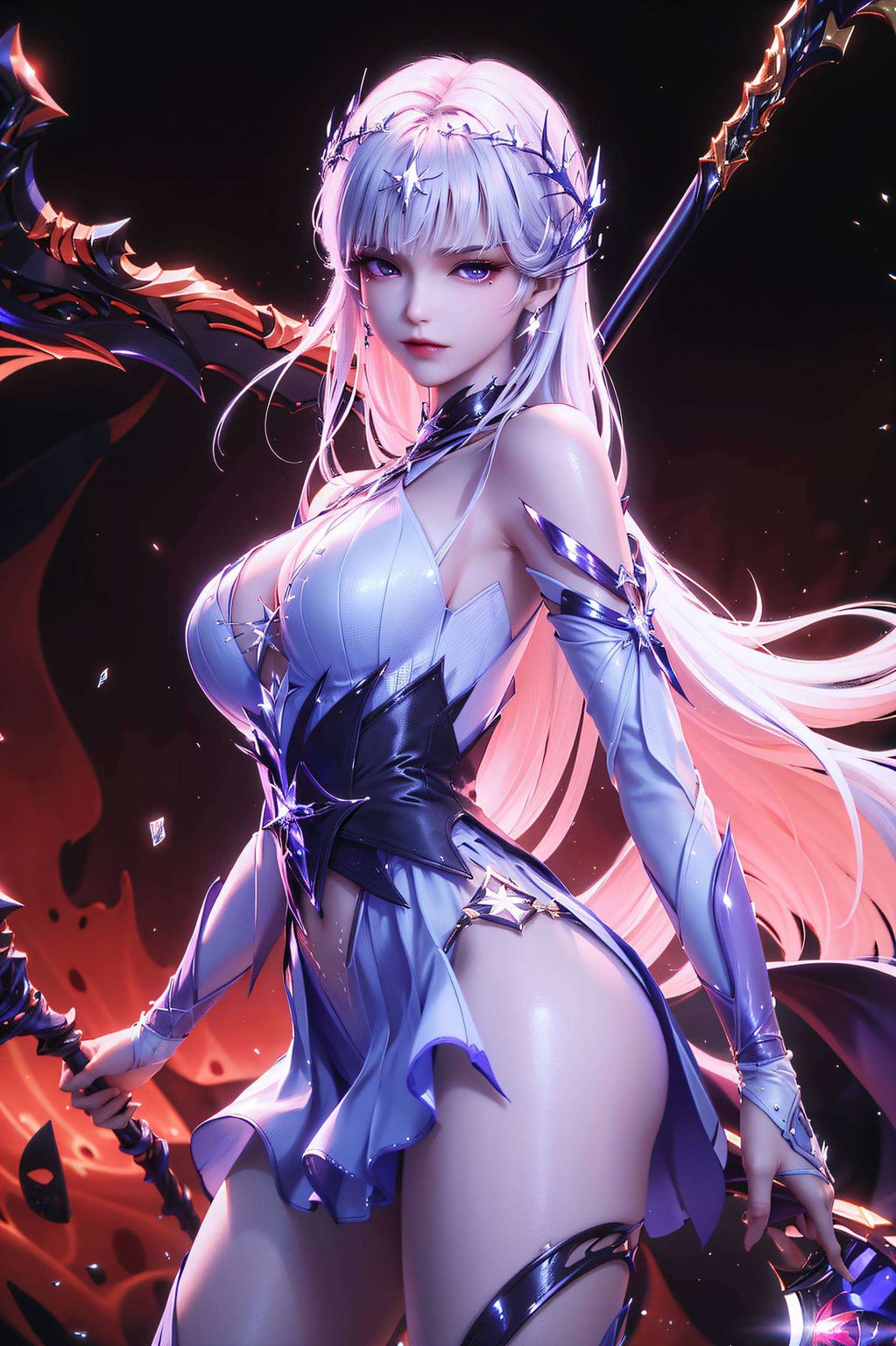 让每一次凝视都成为心灵的触动将国漫美女的细腻笔触与电脑艺术的抽象风格巧妙融合