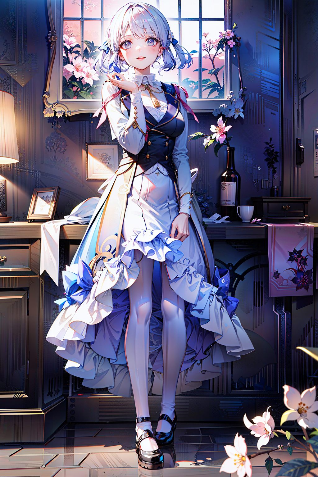 细腻的画面这款超还原东方元素的苹果国漫女神AI壁纸