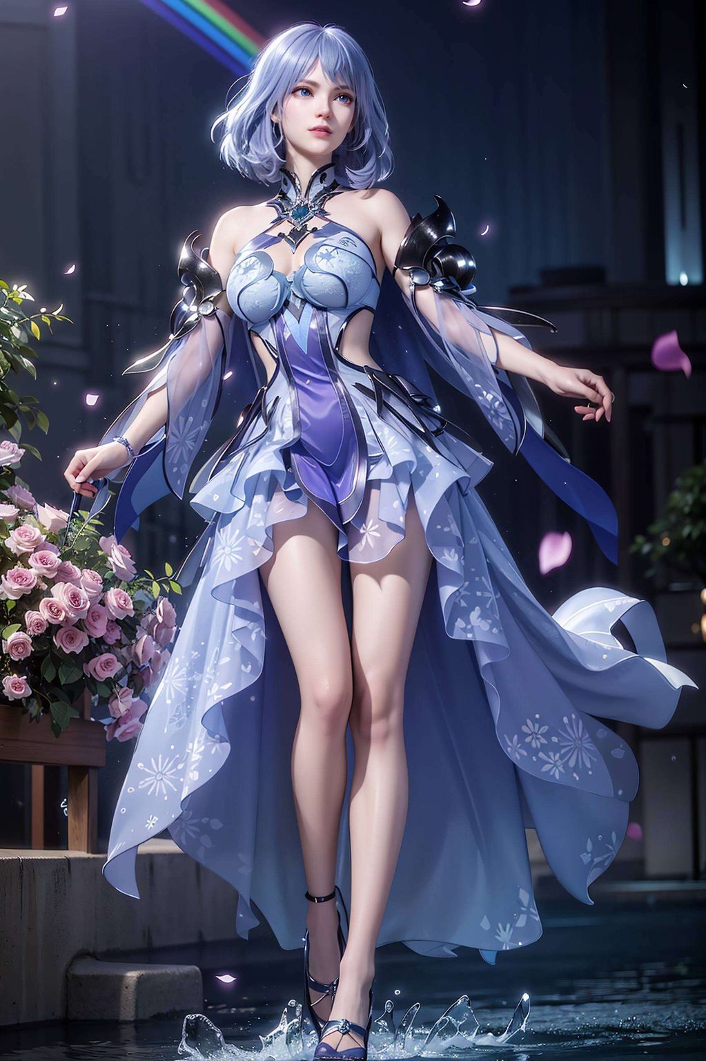 将她的全身照完美呈现让手机屏幕成为展示忧伤美的画布