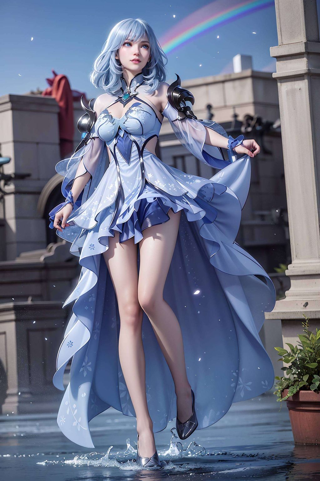 静静地绽放于国漫的瑰丽背景中仿佛能将观者的心也融化在这一抹清新脱俗的美景之中