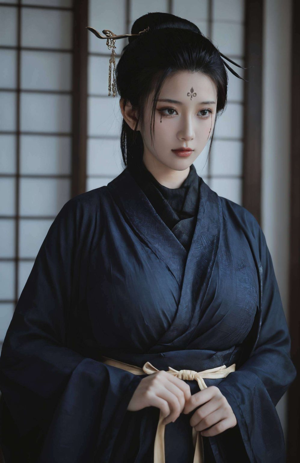 仿佛能感受到悟空四妹眼中的深邃宇宙独特的墨色基调与国风元素交织