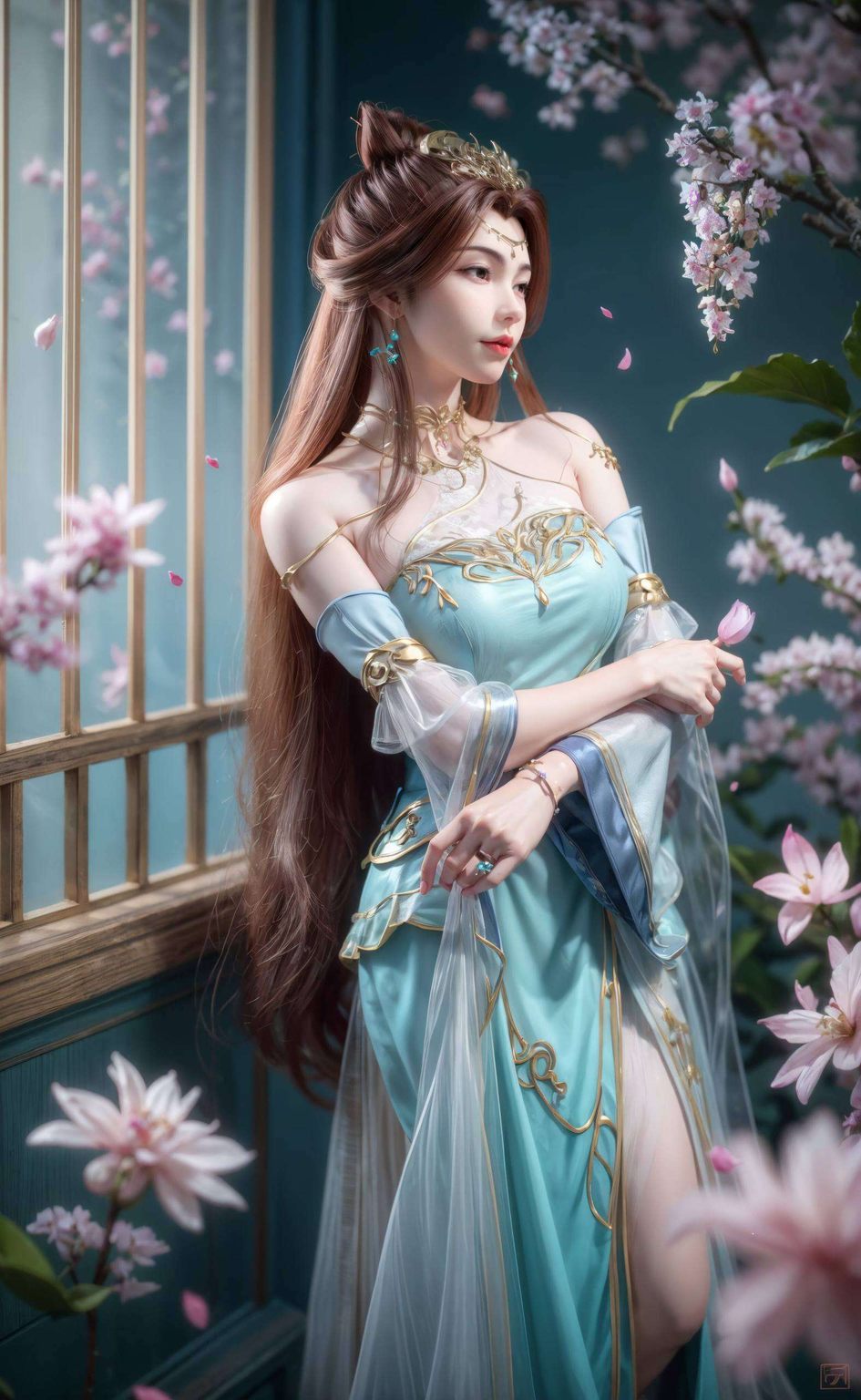 犹如动画壁纸中的魔法她的长腿美图