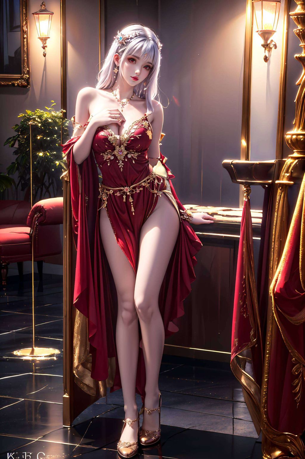 以太阴玉兔的流泪瞬间为灵感这款高清AI人物神态素材壁纸