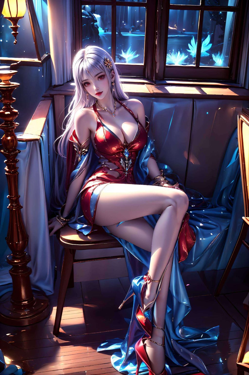 以神秘太阴玉兔为主题融合国漫元素