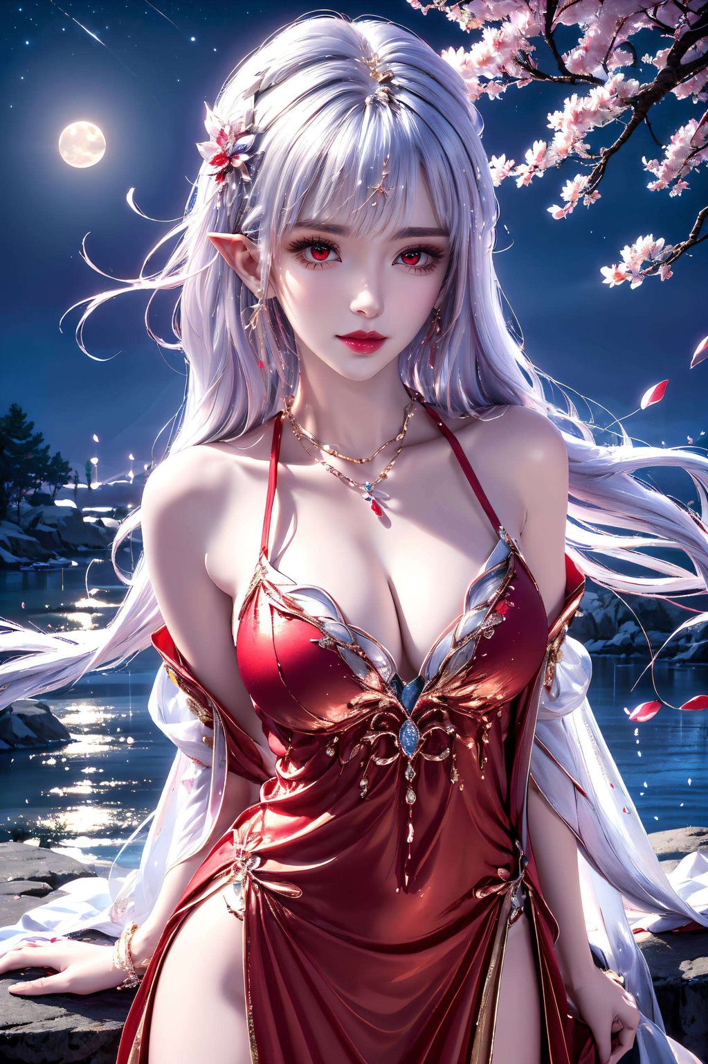 玉兔翩翩起舞这款4k高清国漫女主AI最新版手机壁纸