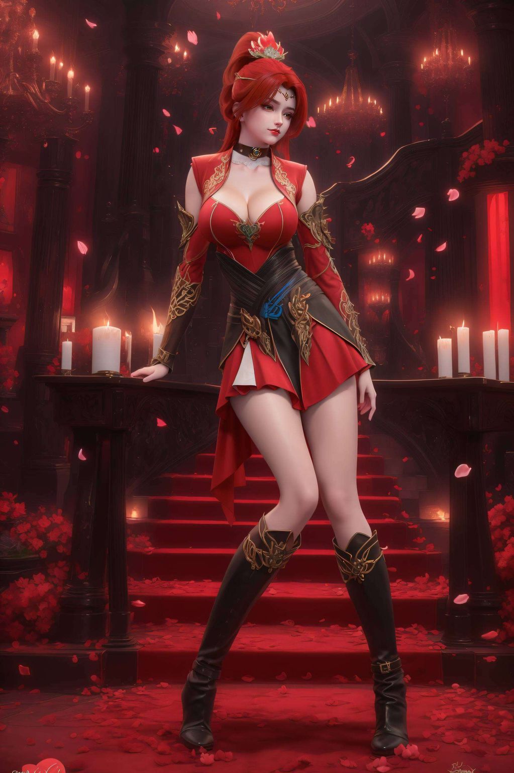 这款全屏AI绘画动作素材波普艺术4K高清国漫美女潮图壁纸以唐火儿为灵感