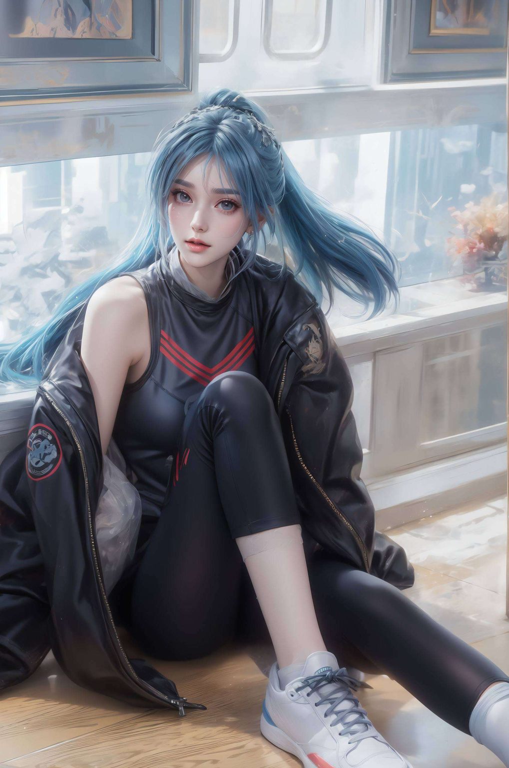 这款以唐舞桐为主题的泳装高清壁纸在绚丽的国漫世界里