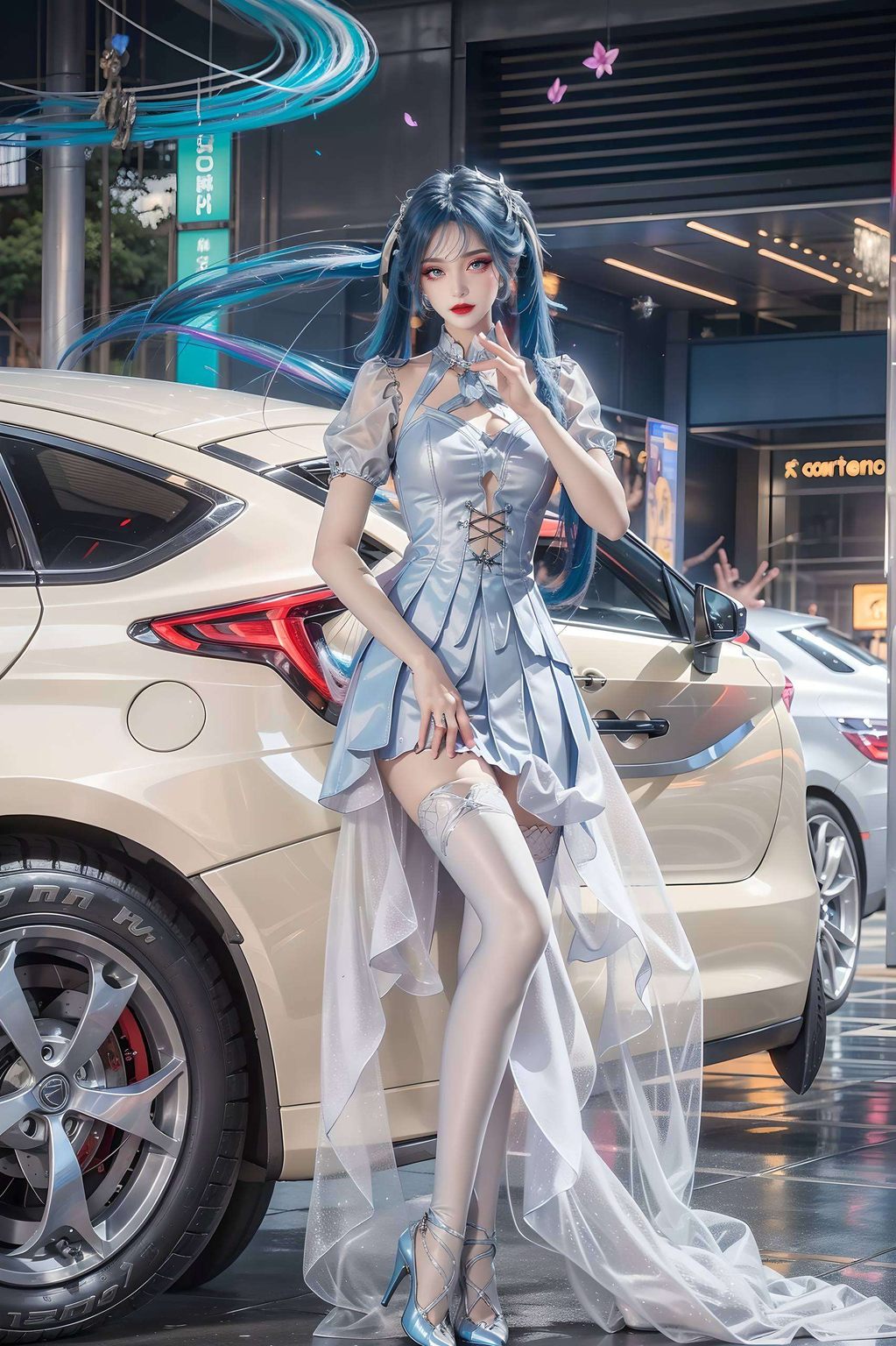 神秘而深邃的眼神这款AI国漫女主自然2K高清桌面背景