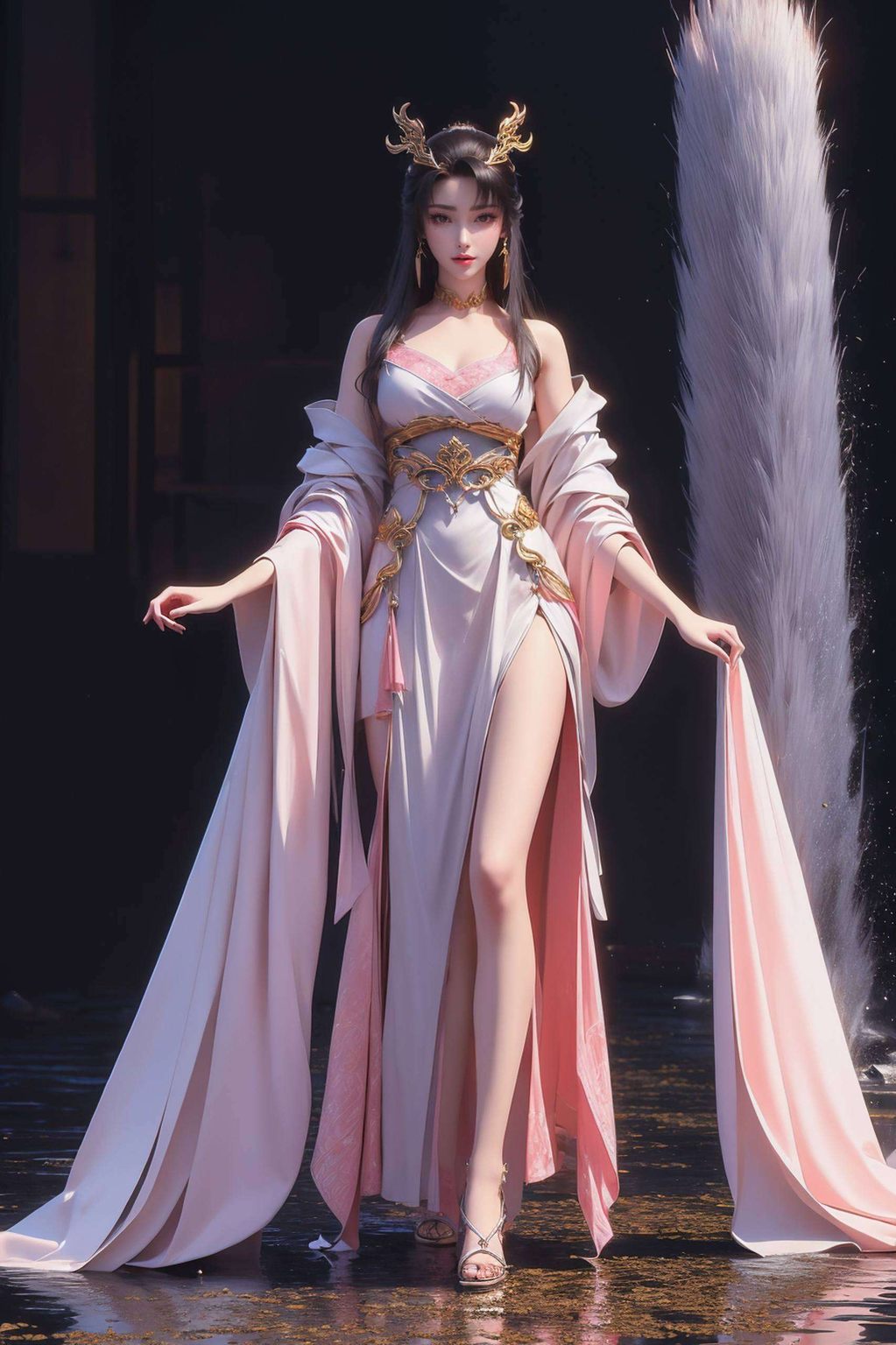 为你的日常增添一份可爱与神秘绘制于幽蓝夜空下的天狐仙子