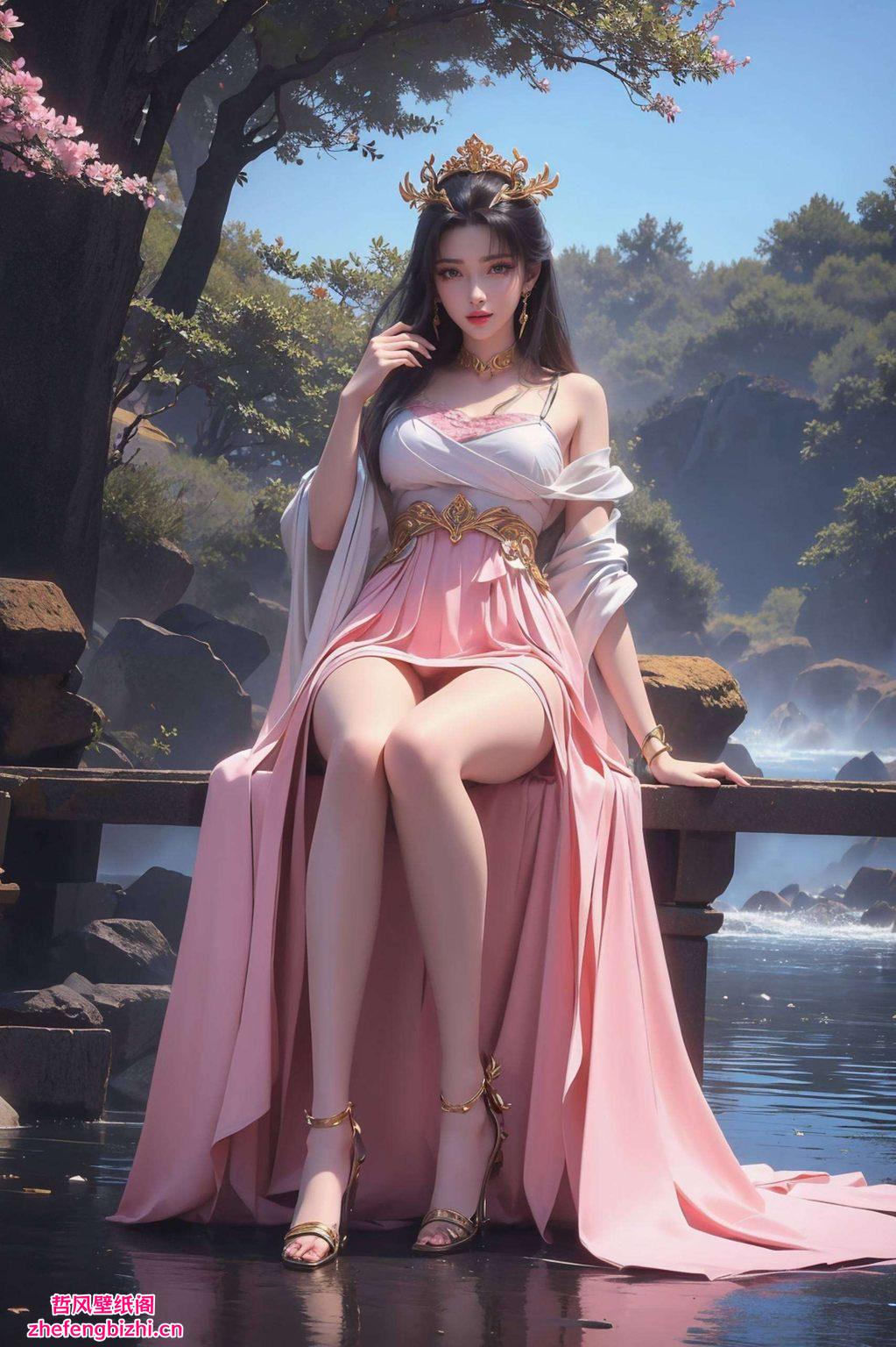 以国漫美女天狐仙子的形象为主题2560p的超高分辨率