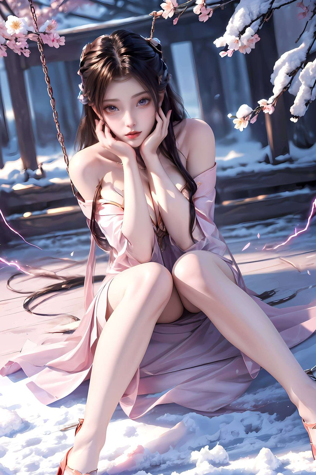 这款国漫壁纸以诛仙中的田灵儿为灵感高清细腻的画质