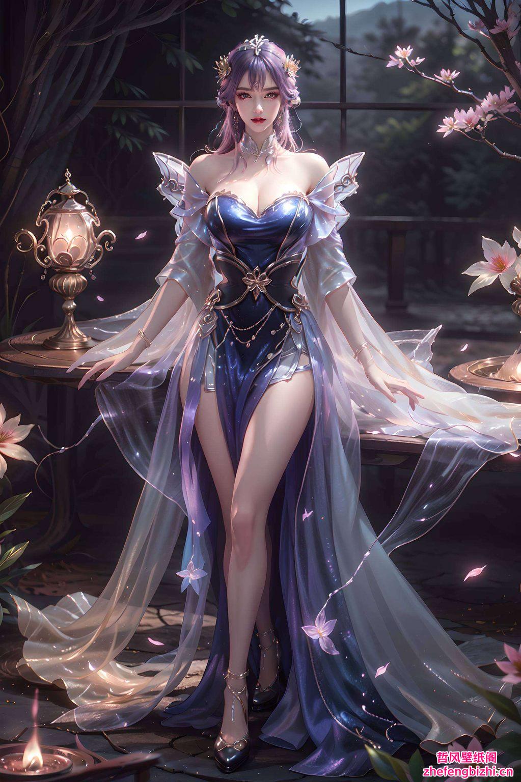 在这静谧的夜幕下婉约中透着高贵