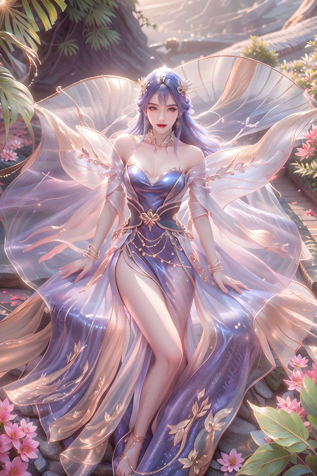 跃然于屏幕之上这幅AI绘画的动态壁纸