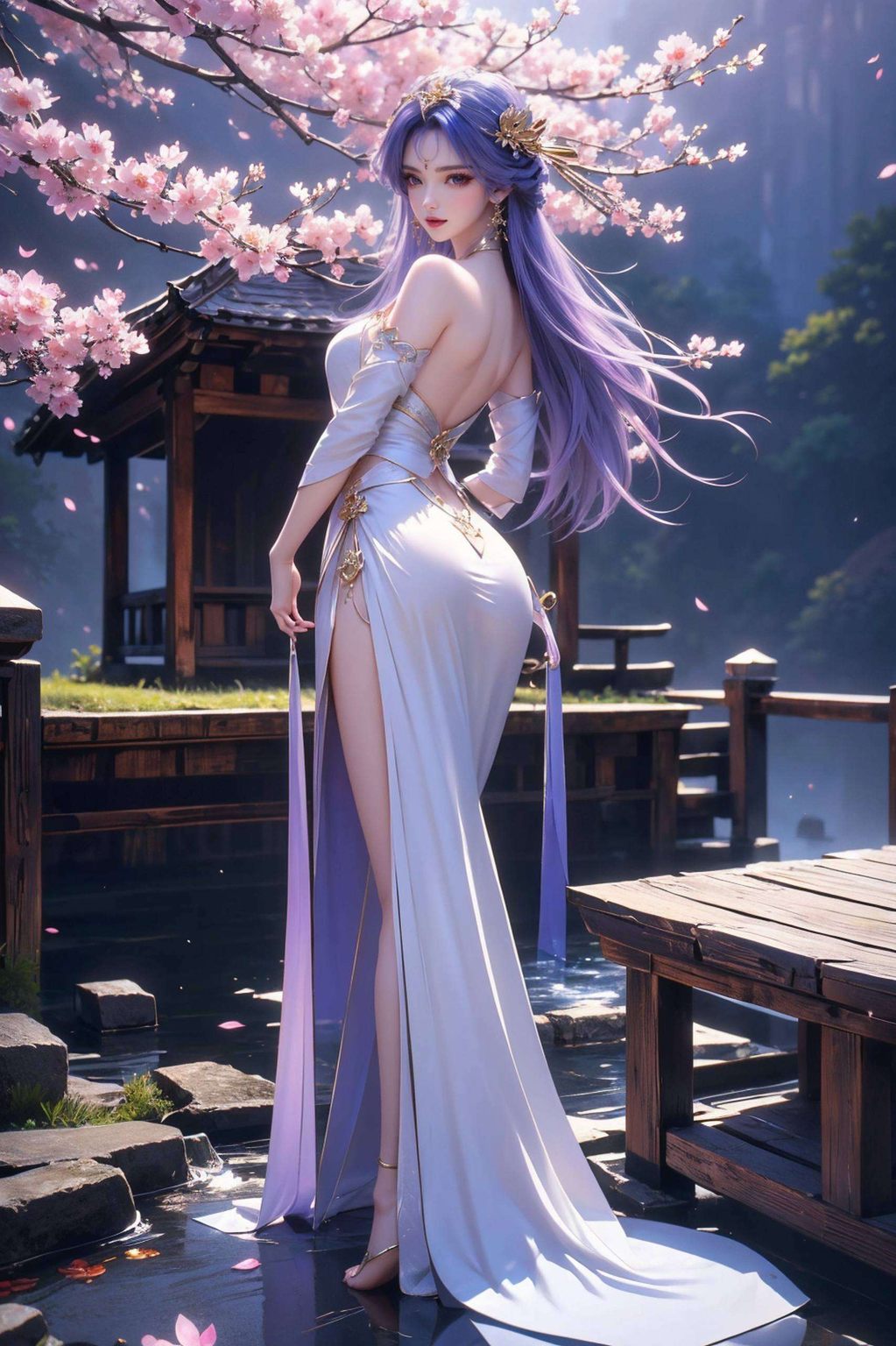 细腻的笔触与深邃的色彩融合国漫美女的独特魅力