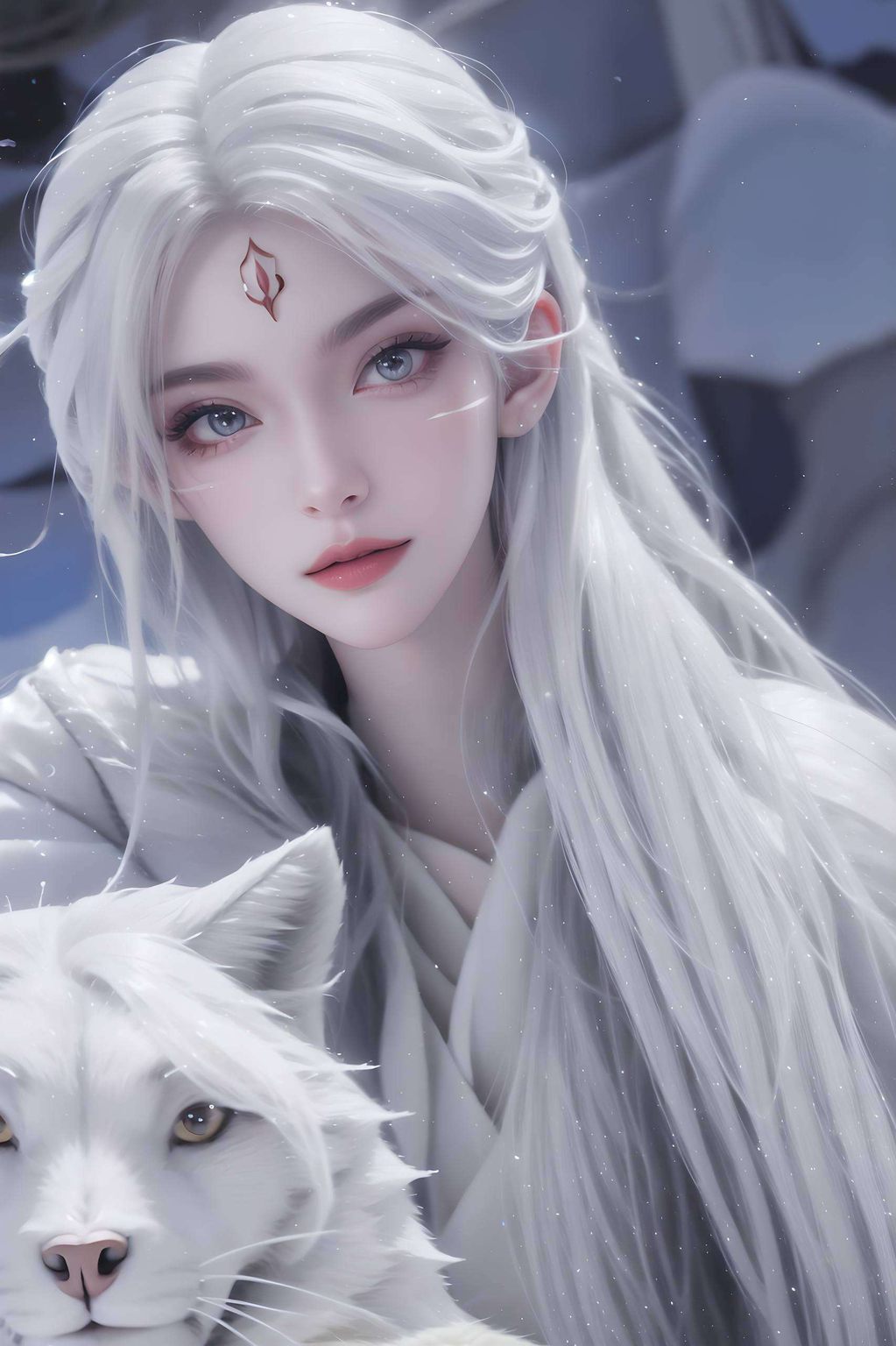 小白翩翩舞动为你的手机增添一抹绚烂仙韵